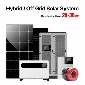 Sistema solar híbrido / fuera de la red de uso residencial de 20-30KW 