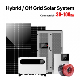 Sistema solar híbrido / fuera de la red de uso comercial de 30-100KW 