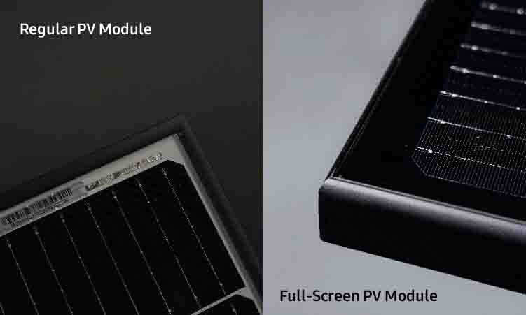módulo fotovoltaico de pantalla completa