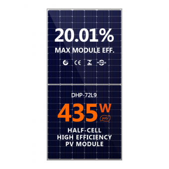  400W 425W 435W Panel solar Media célula alta eficiencia PV PV módulo