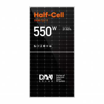 Paneles solares mono de media celda DHM-72X10-520-550W 