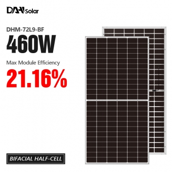 Módulo fotovoltaico de alta eficiencia de media celda bifacial de panel solar de 435 ~ 465W