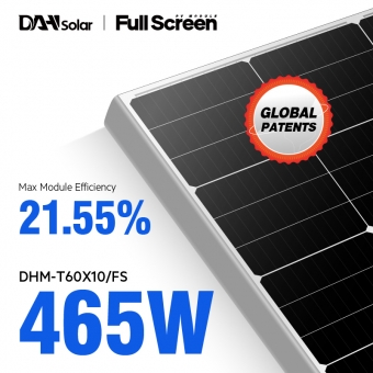 Módulo fotovoltaico de alta eficiencia de pantalla completa de baja corriente y tres cortes de 450 ~ 470 W
