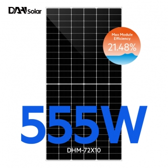 Paneles solares mono de media celda DHM-72X10-520-550W 